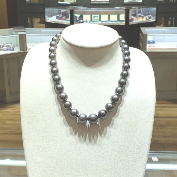 Tehitian Pearls with Diamond Clasp Image 3 Van Atkins Jewelers New Albany, MS