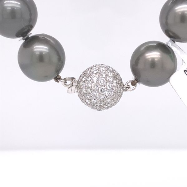 Tehitian Pearls with Diamond Clasp Image 4 Van Atkins Jewelers New Albany, MS