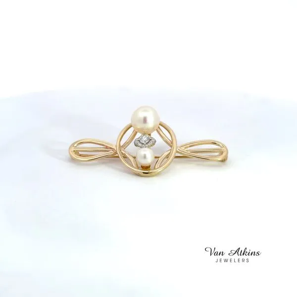 0.12 Carat Estate Pearl Pin Image 4 Van Atkins Jewelers New Albany, MS