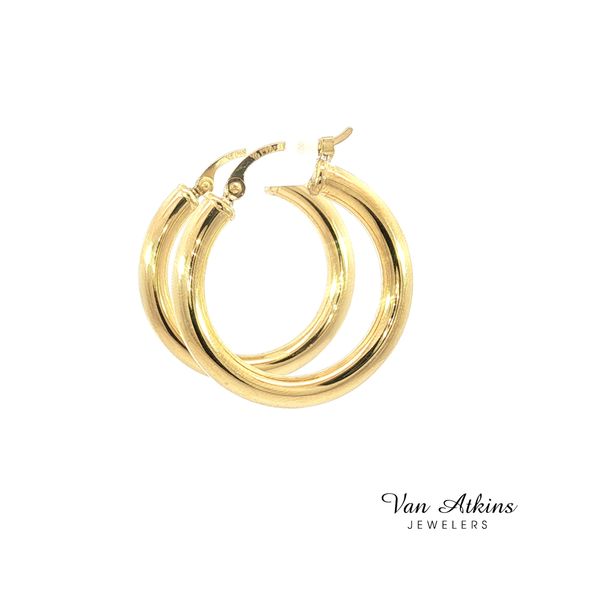 Carat Precious Metal (No Stones) Earrings Image 4 Van Atkins Jewelers New Albany, MS