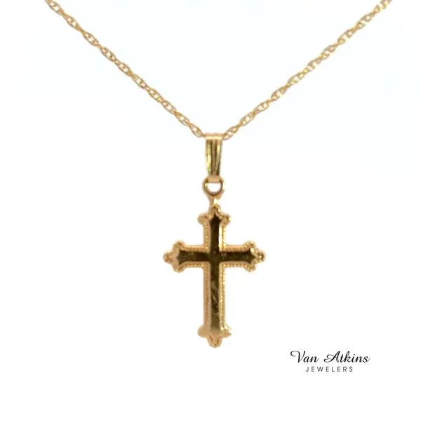 Precious Metal (No Stones) Cross Necklace Van Atkins Jewelers New Albany, MS