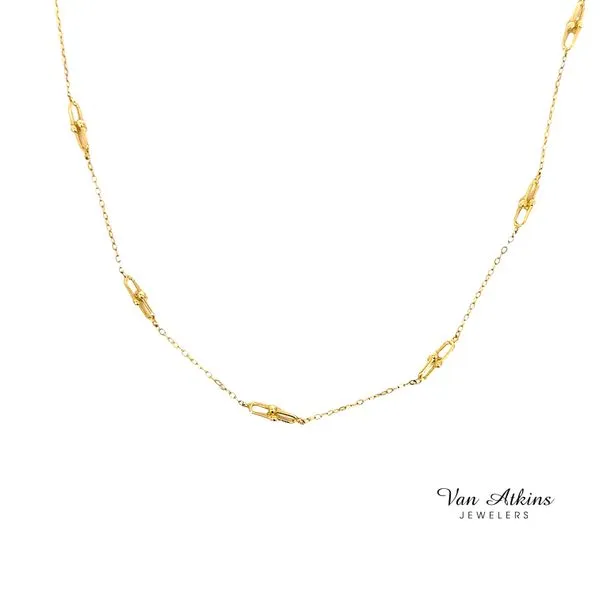 14 Karat Yellow Gold U-Link Fashion Necklace Van Atkins Jewelers New Albany, MS