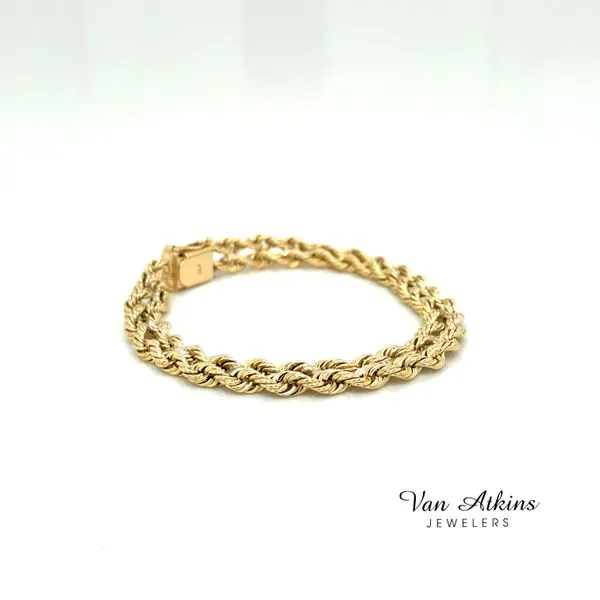7.5 inch double rope 7 mm wide  Bracelets Van Atkins Jewelers New Albany, MS