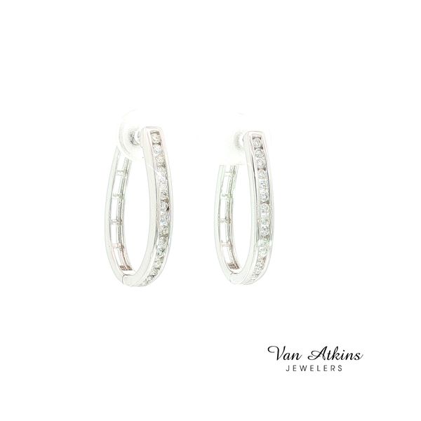 0.5 Carat Silver Earrings Image 2 Van Atkins Jewelers New Albany, MS