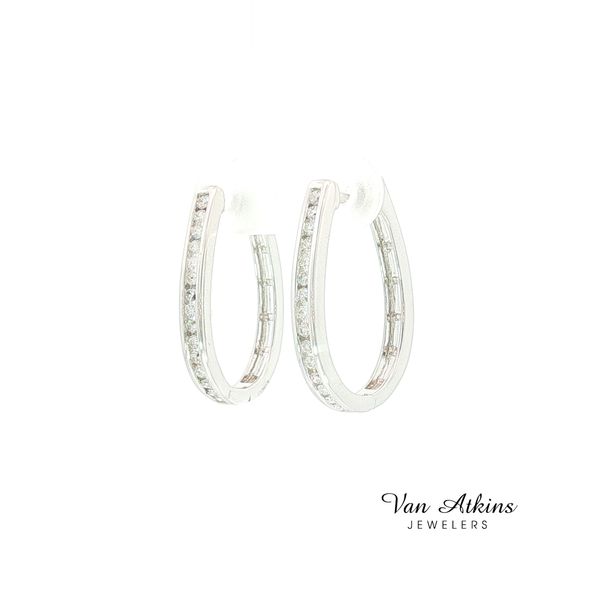 0.5 Carat Silver Earrings Image 3 Van Atkins Jewelers New Albany, MS