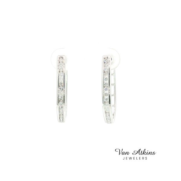 0.5 Carat Silver Earrings Van Atkins Jewelers New Albany, MS