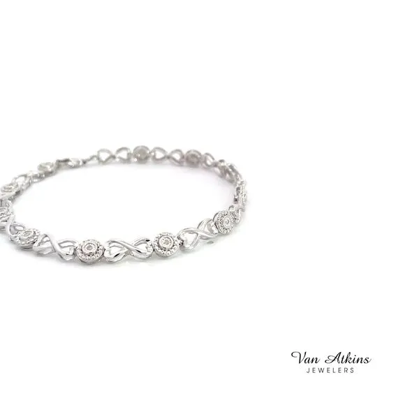 0.10 Carat Silver Bracelet Image 2 Van Atkins Jewelers New Albany, MS