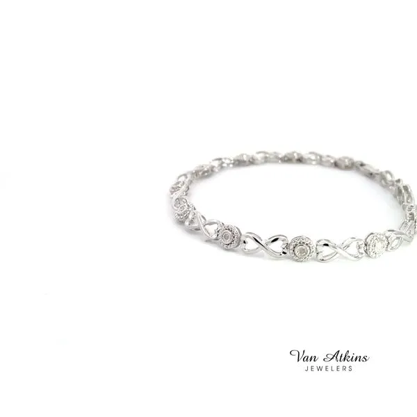 0.10 Carat Silver Bracelet Image 3 Van Atkins Jewelers New Albany, MS