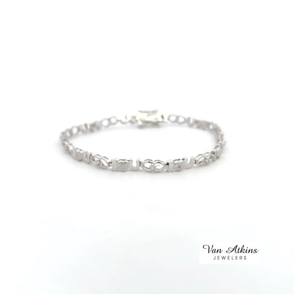0.02 Carat Silver Bracelet Image 2 Van Atkins Jewelers New Albany, MS