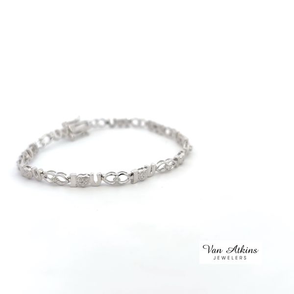 0.02 Carat Silver Bracelet Image 3 Van Atkins Jewelers New Albany, MS