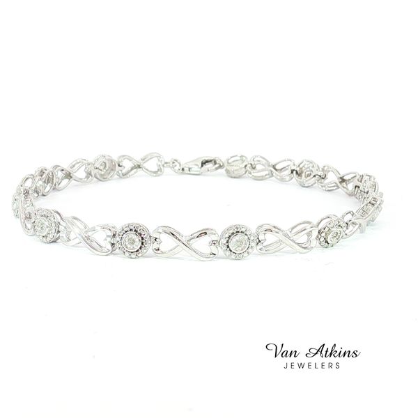 0.1 Carat Silver Bracelets Van Atkins Jewelers New Albany, MS