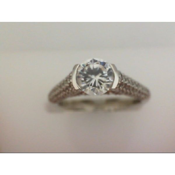 18K White Gold CZ & Diamond Engagement Ring Vandenbergs Fine Jewellery Winnipeg, MB