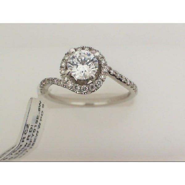 18K White Gold CZ & Diamond Halo Ring Vandenbergs Fine Jewellery Winnipeg, MB