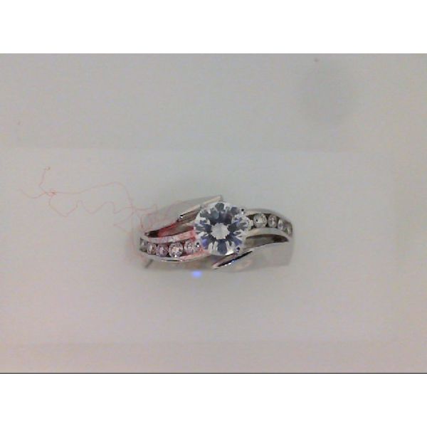 14K White Gold CZ & Diamond Ring Vandenbergs Fine Jewellery Winnipeg, MB