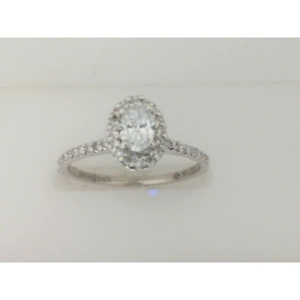 14K White Gold Oval Halo Engagement Ring Vandenbergs Fine Jewellery Winnipeg, MB