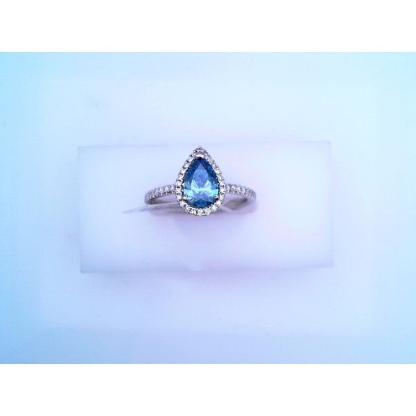 Blue Diamond Halo Engagement Ring Vandenbergs Fine Jewellery Winnipeg, MB