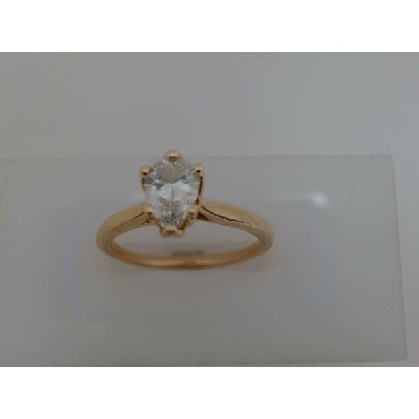 14K Yellow Gold Pear Diamond Engagement Ring Vandenbergs Fine Jewellery Winnipeg, MB