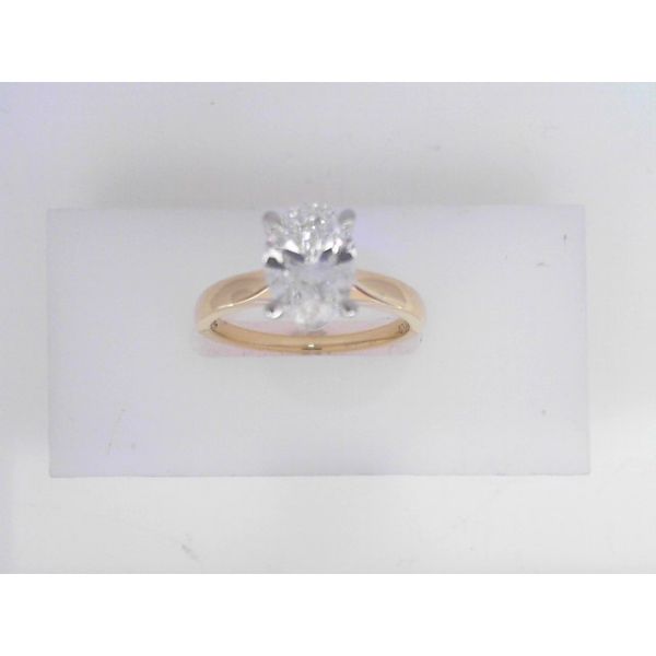 14K Two-Tone Oval Diamond Engagement Ring Vandenbergs Fine Jewellery Winnipeg, MB