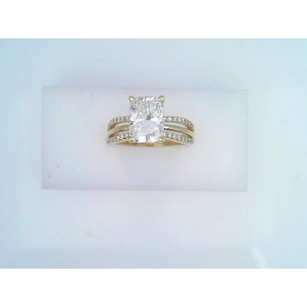14K Yellow Gold Elongated Cushion Diamond Engagement Ring Vandenbergs Fine Jewellery Winnipeg, MB