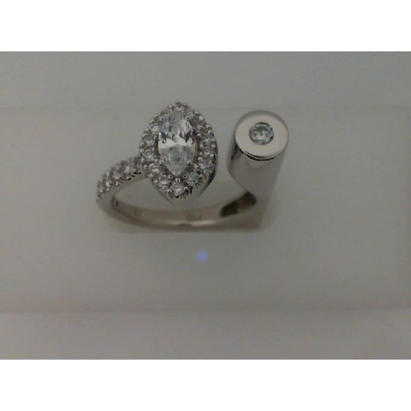 14K White Gold CZ & Diamond Ring Vandenbergs Fine Jewellery Winnipeg, MB