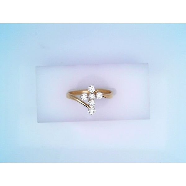 14K Yellow Gold Diamond Cross Ring Vandenbergs Fine Jewellery Winnipeg, MB