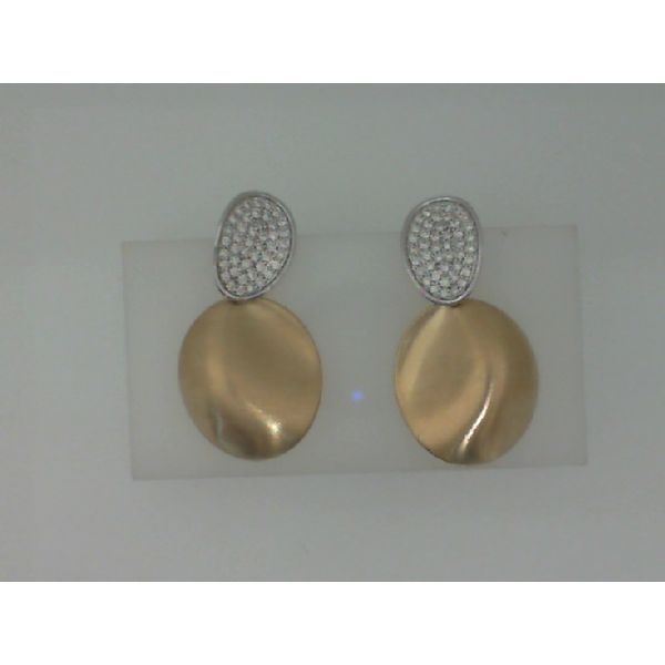 14K Two-Tone Diamond Drop Earrings Vandenbergs Fine Jewellery Winnipeg, MB