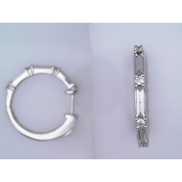 14K White Gold Diamond Hoops Vandenbergs Fine Jewellery Winnipeg, MB