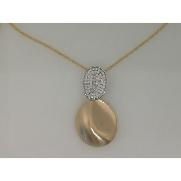 14K Two-Tone Gold Diamond Drop Necklace Vandenbergs Fine Jewellery Winnipeg, MB