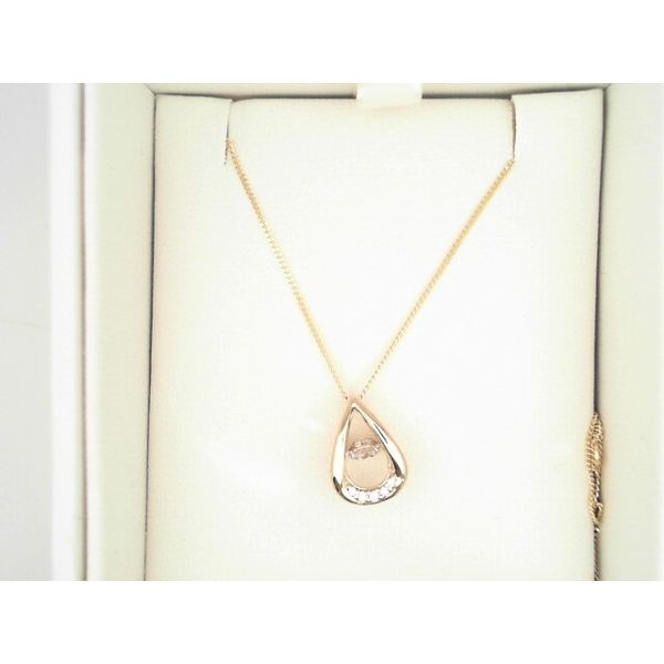 10K Yellow Gold "Dancing Diamond" Teardrop Necklace Vandenbergs Fine Jewellery Winnipeg, MB