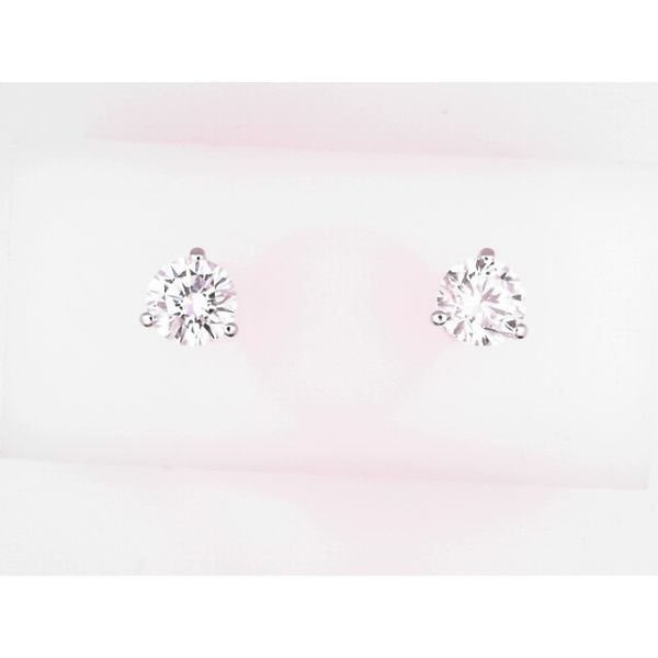 14K White Gold 2CT Round Diamond Studs Vandenbergs Fine Jewellery Winnipeg, MB