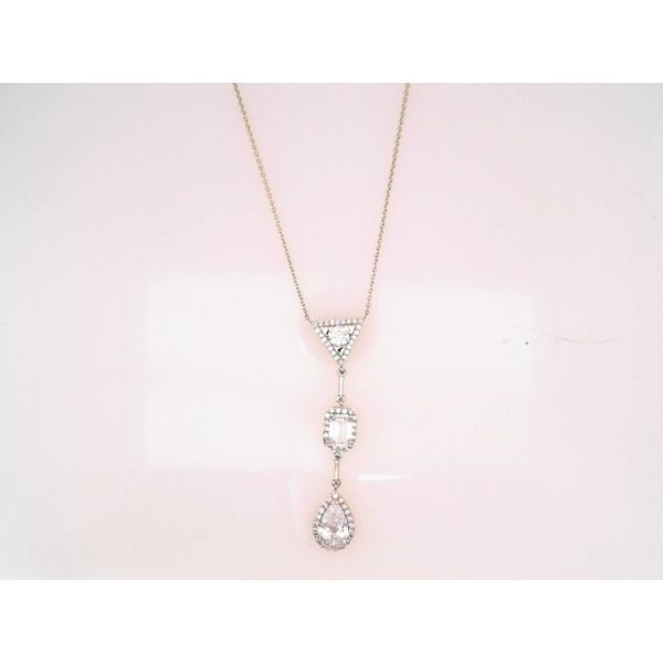 10K Gold Multi-Shape Diamond Drop Necklace Vandenbergs Fine Jewellery Winnipeg, MB