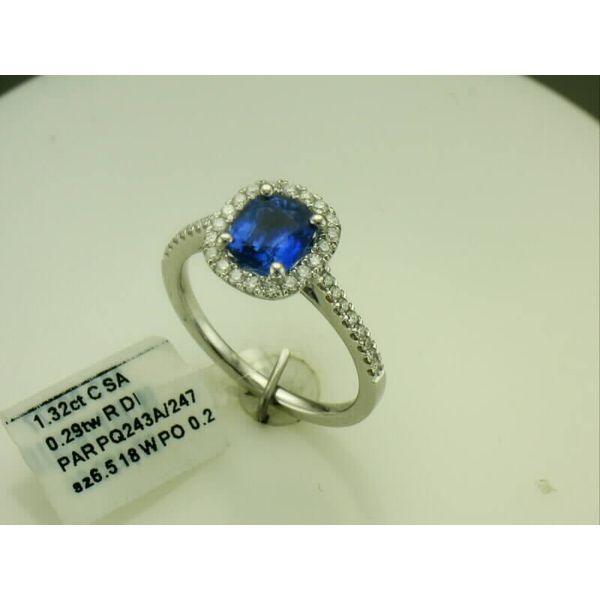 18K White Gold Blue Sapphire Ring Vandenbergs Fine Jewellery Winnipeg, MB