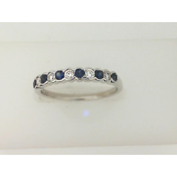 18K White Gold Sapphire & Diamond Band Vandenbergs Fine Jewellery Winnipeg, MB
