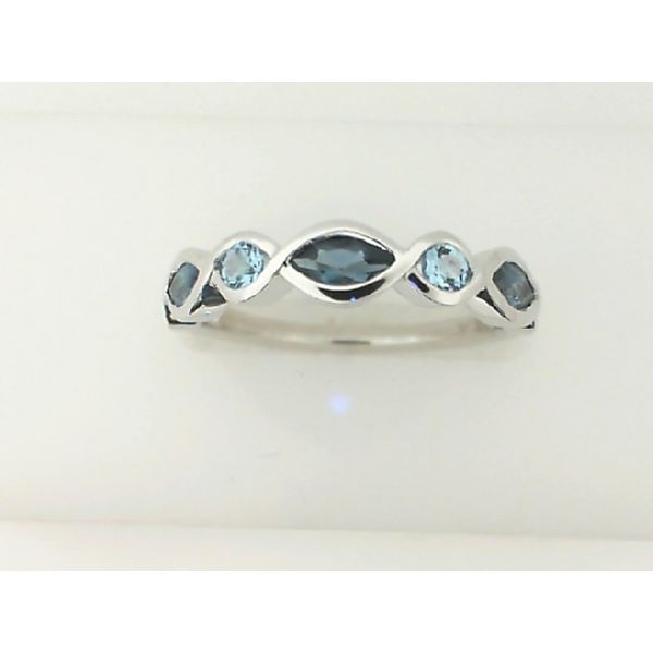 14K White Gold Blue Topaz Ring Vandenbergs Fine Jewellery Winnipeg, MB