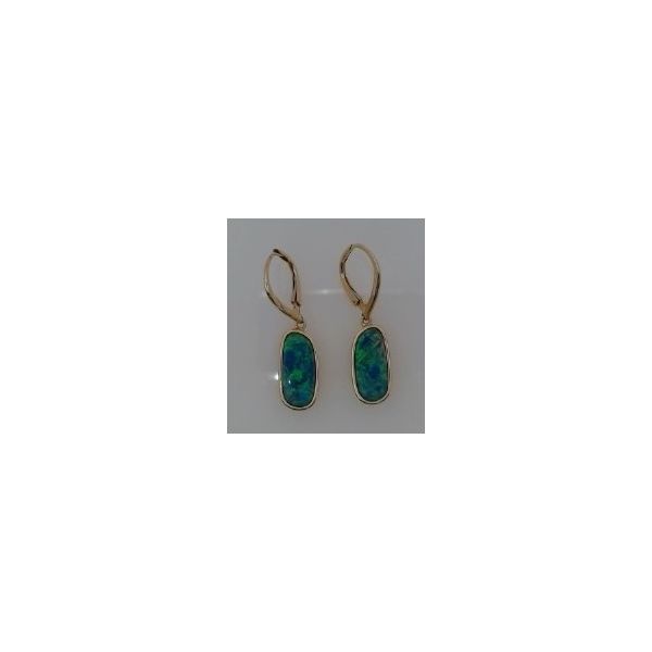 14K Yellow Gold Opal Doublet Earrings Vandenbergs Fine Jewellery Winnipeg, MB