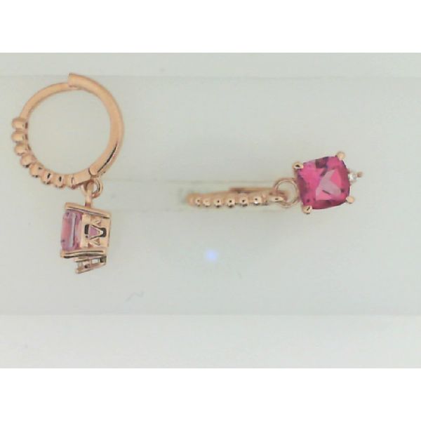 10K Rose Gold Pink Topaz & Diamond Earrings Vandenbergs Fine Jewellery Winnipeg, MB