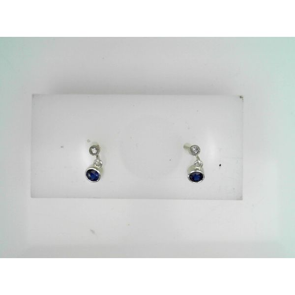 Petite Sapphire & Diamond Earrings Vandenbergs Fine Jewellery Winnipeg, MB