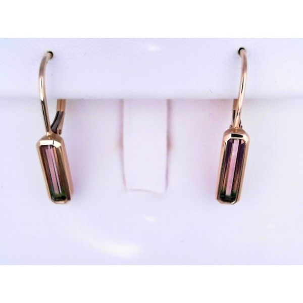 14K Gold Watermelon Tourmaline Earrings Vandenbergs Fine Jewellery Winnipeg, MB