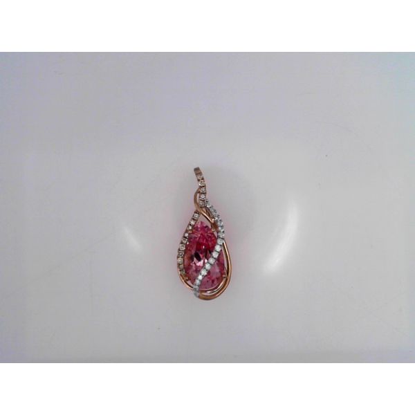 14K Rose Gold Champagne Sapphire & Diamond Pendant Vandenbergs Fine Jewellery Winnipeg, MB