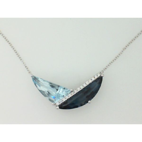 Blue Topaz & Diamond Necklace Vandenbergs Fine Jewellery Winnipeg, MB