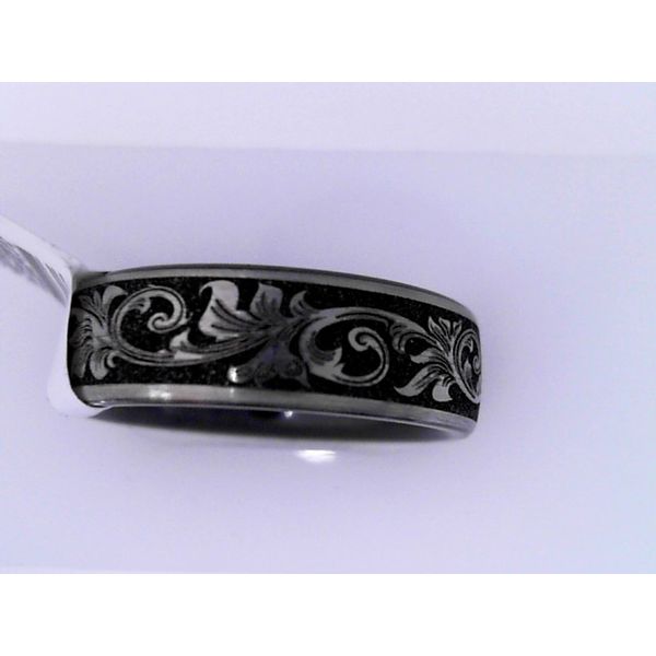 Black & Grey Script Pattern Band Vandenbergs Fine Jewellery Winnipeg, MB