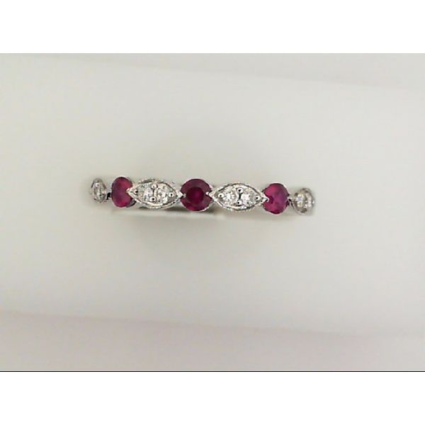 18K White Gold Diamond & Ruby Band Vandenbergs Fine Jewellery Winnipeg, MB