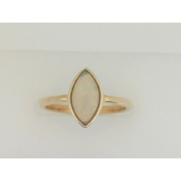 14K Gold Bezel-Set Australian Opal Ring Vandenbergs Fine Jewellery Winnipeg, MB