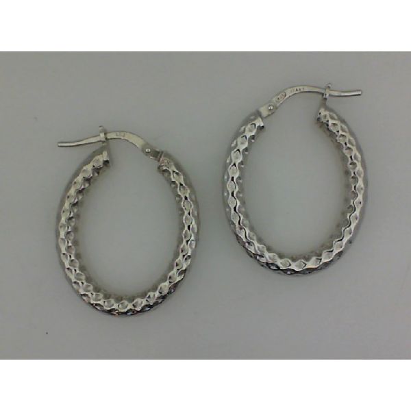 Oval Diamond-Cut Hoops Vandenbergs Fine Jewellery Winnipeg, MB