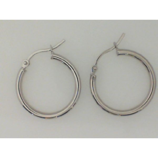 14K White Gold Tube Hoops Vandenbergs Fine Jewellery Winnipeg, MB