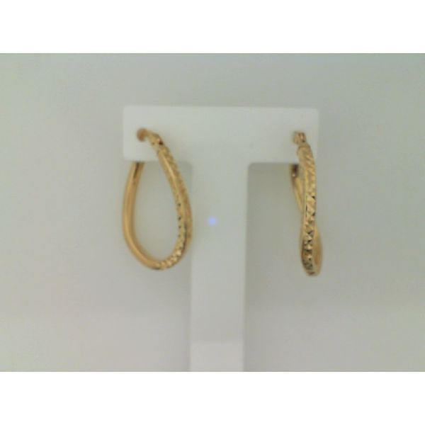 10K Gold Diamond Cut Curvy Hoops Vandenbergs Fine Jewellery Winnipeg, MB