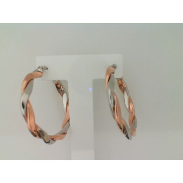 10K Two-Tone Twist Hoops Vandenbergs Fine Jewellery Winnipeg, MB
