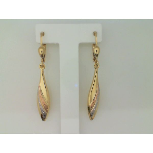 10K Tri-Tone Dangle Earrings Vandenbergs Fine Jewellery Winnipeg, MB