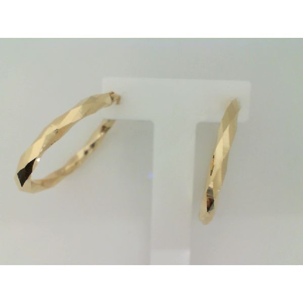10K Yellow Gold Diamond-Cut Hoops Vandenbergs Fine Jewellery Winnipeg, MB
