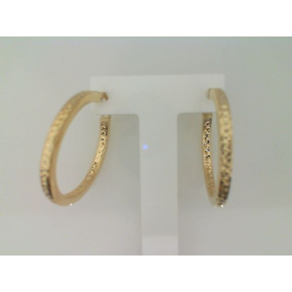 10K Yellow Gold Diamond-Cut Hoops Vandenbergs Fine Jewellery Winnipeg, MB